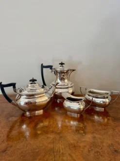 New Pamono Antique Edwardian Tea Service from Walker and Hall, 1900s, Set of 4