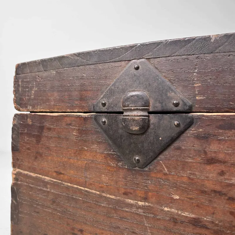 Pamono Antique Elongated Wooden Box> Trunks Crates & Baskets