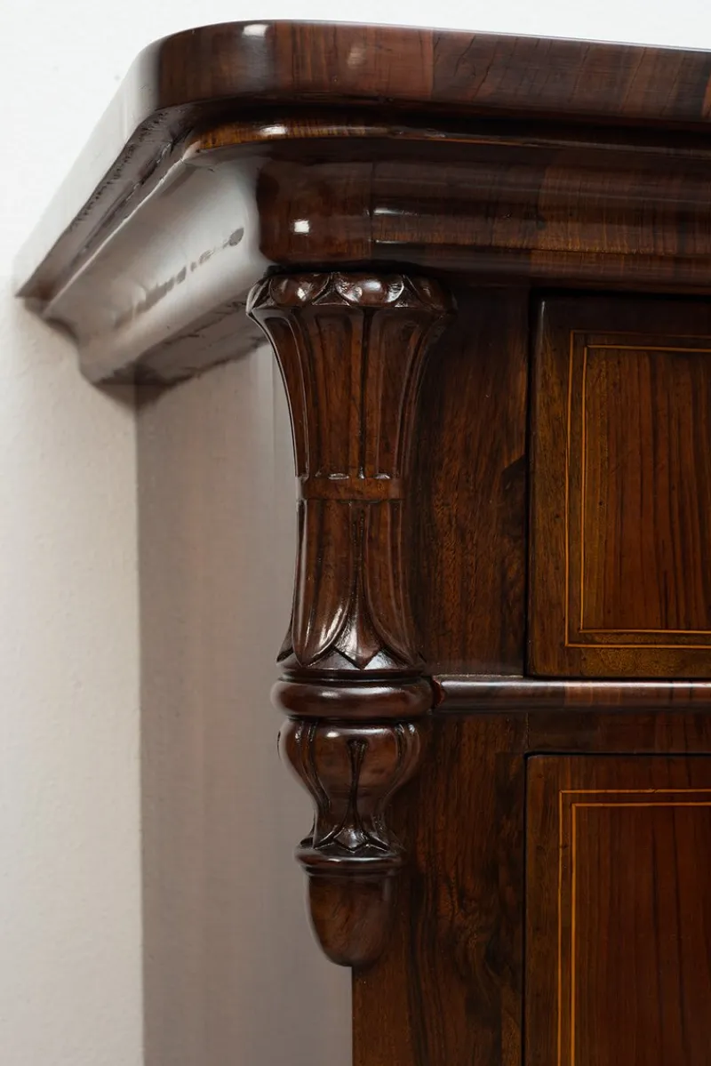 Outlet Pamono Antique Empire Chest of Drawers in Walnut
