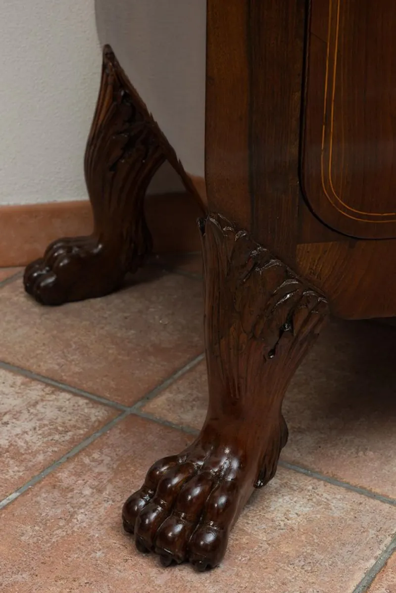 Pamono Antique Empire Lucchese Chest of Drawers in Walnut Burl, 19th Century> Work On Paper