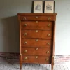 Clearance Pamono Antique Empire Oak Chiffoniere