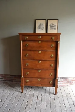 Clearance Pamono Antique Empire Oak Chiffoniere