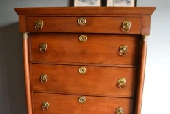 Clearance Pamono Antique Empire Oak Chiffoniere