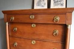 Clearance Pamono Antique Empire Oak Chiffoniere