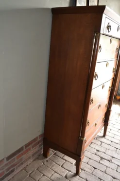 Clearance Pamono Antique Empire Oak Chiffoniere