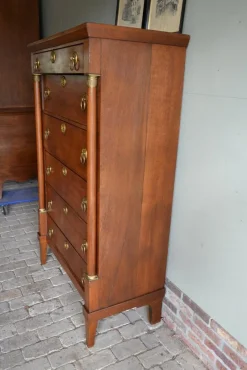 Clearance Pamono Antique Empire Oak Chiffoniere