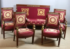 Pamono Antique Empire Salon Seating, Set of 5