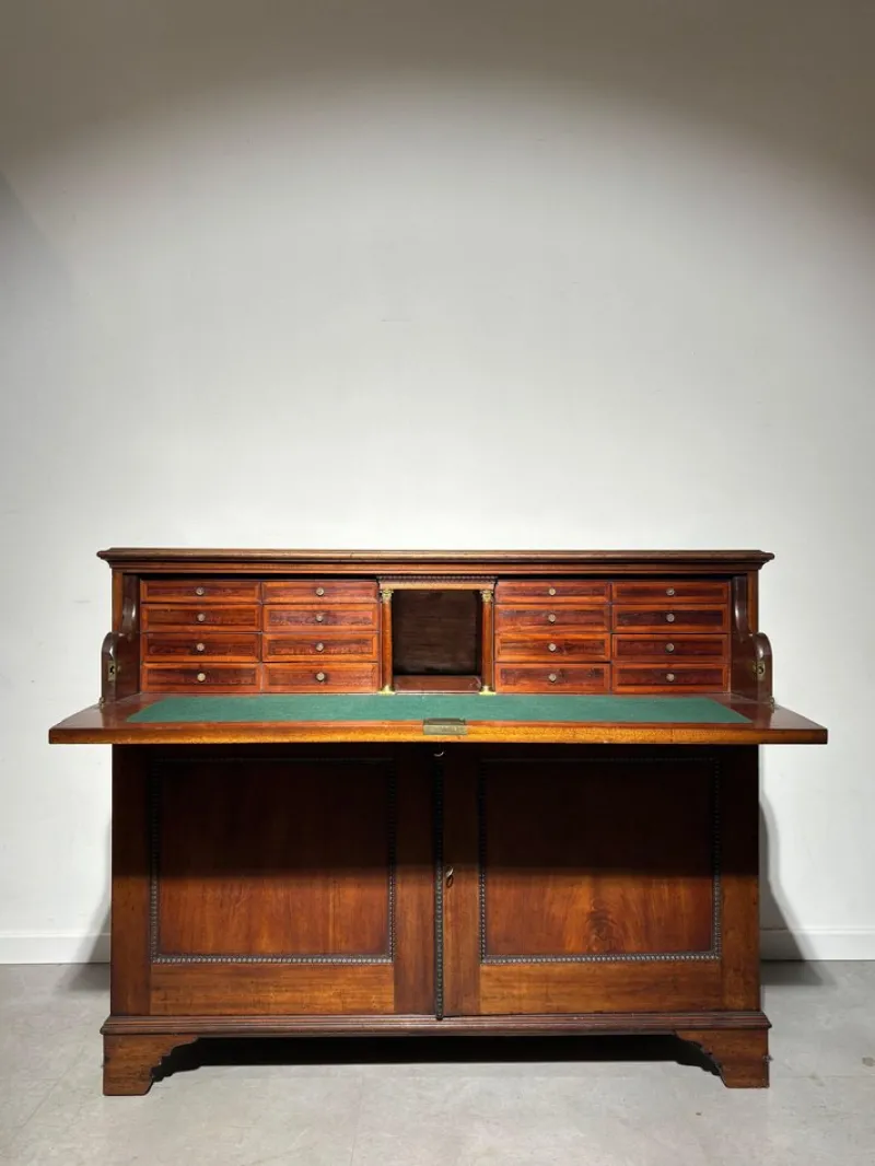 Hot Pamono Antique Empire Secretary in Mahogany