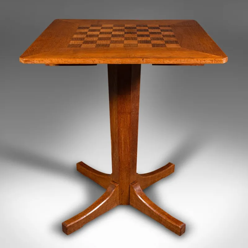 Online Pamono Antique English Chess Table in Oak