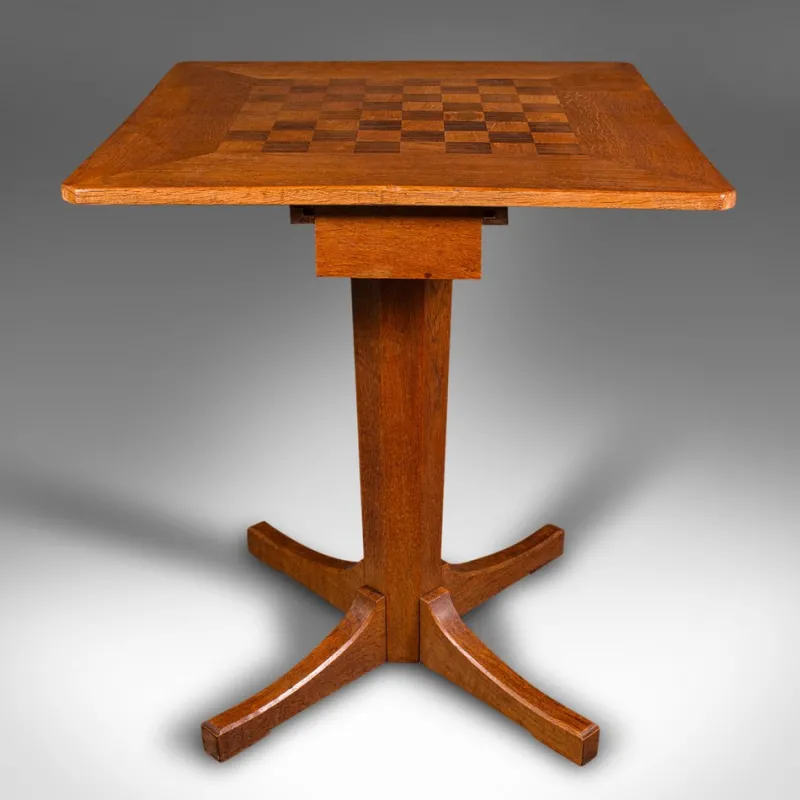 Online Pamono Antique English Chess Table in Oak