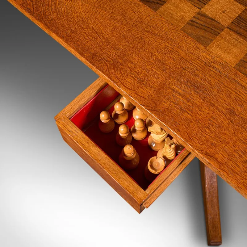 Online Pamono Antique English Chess Table in Oak