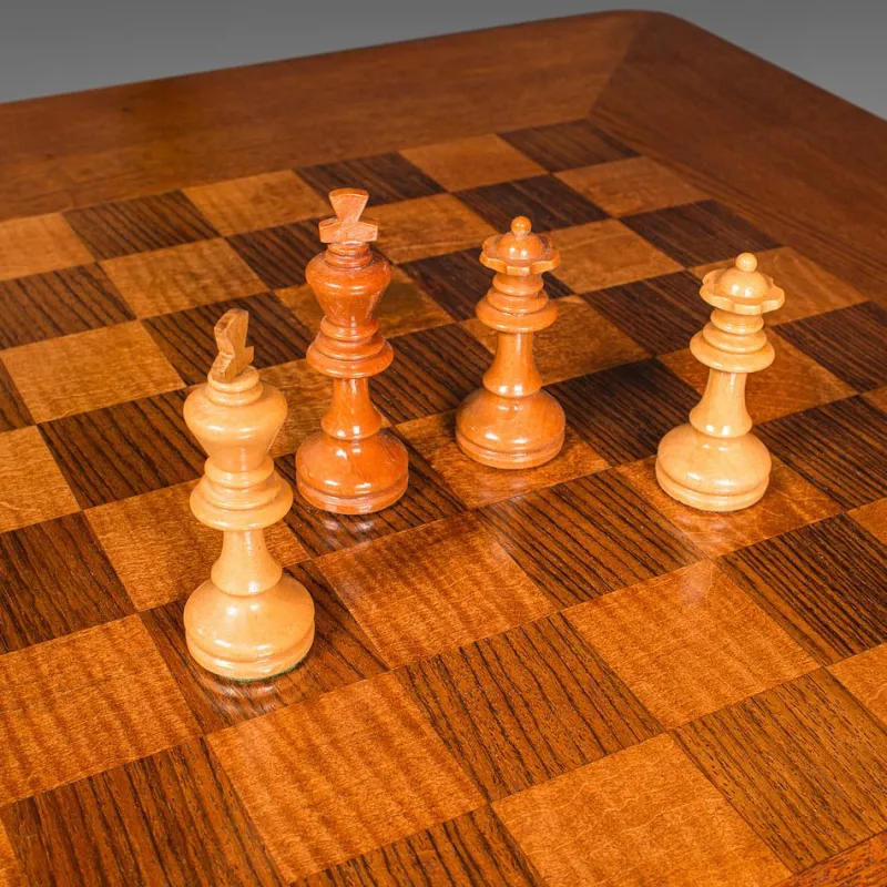 Online Pamono Antique English Chess Table in Oak