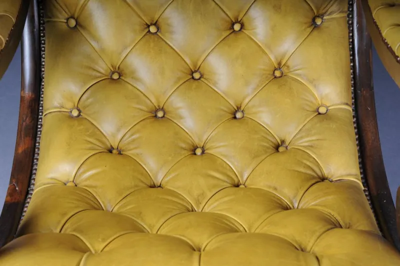 Pamono Antique English Chesterfield Rocking Chair> Rocking Chairs