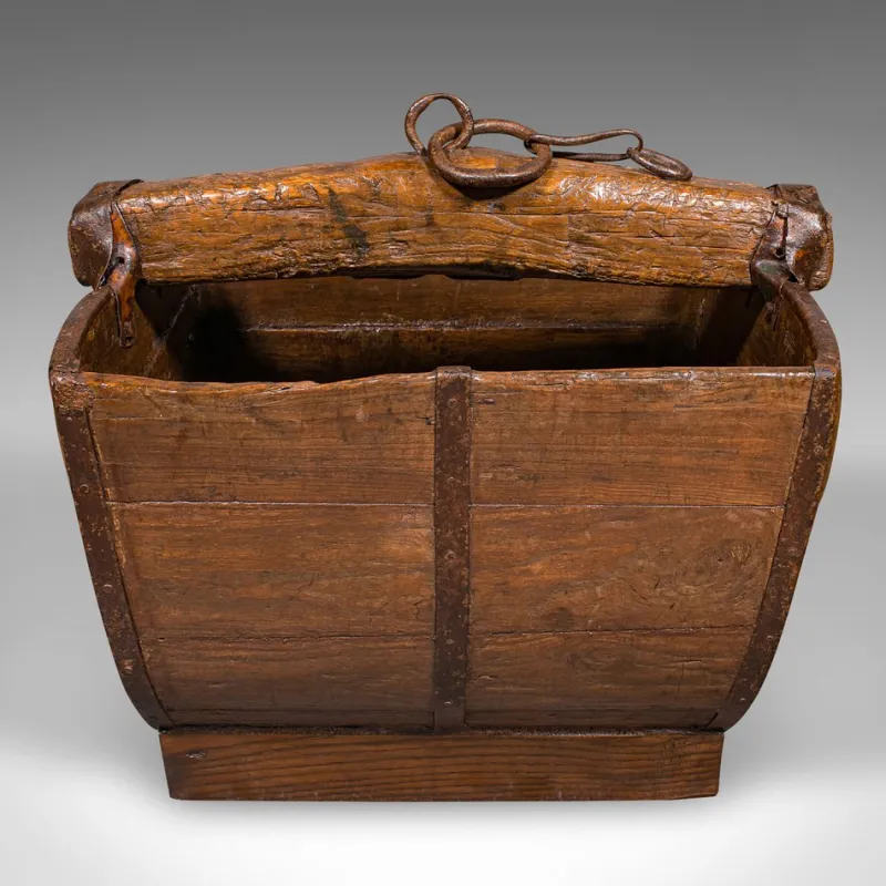 Pamono Antique English Country Garden Well Bucket, 1800> Planters And Jardiniere