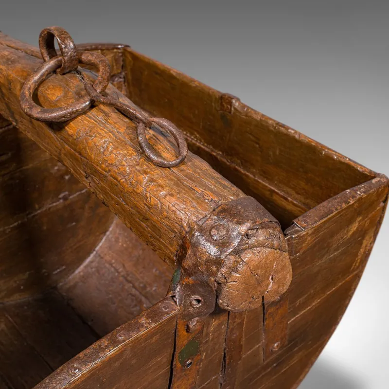 Pamono Antique English Country Garden Well Bucket, 1800> Planters And Jardiniere