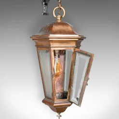 Pamono Antique English Courtyard Light in Bronze and Wrought Iron, 1850><noscript><img width=