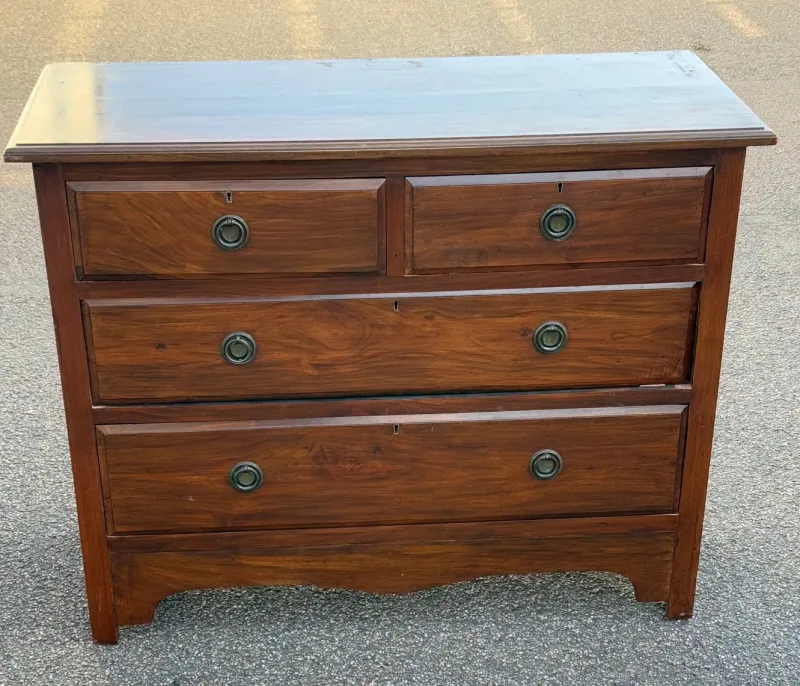 Pamono Antique English Dressing Table with Mirror> Dressing Tables
