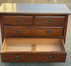Pamono Antique English Dressing Table with Mirror><noscript><img width=