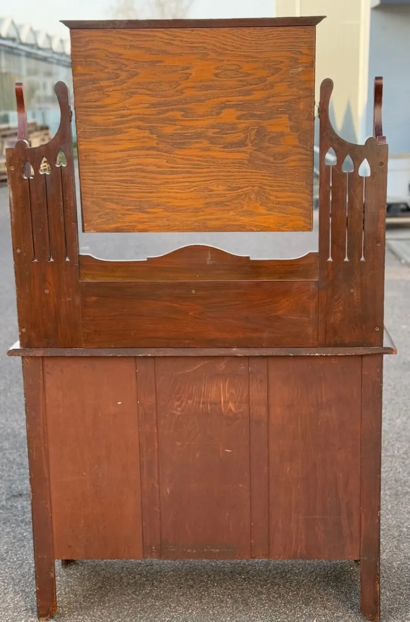 Pamono Antique English Dressing Table with Mirror> Dressing Tables