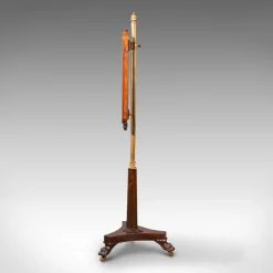 New Pamono Antique English Fireside Pole Screen, 1830s