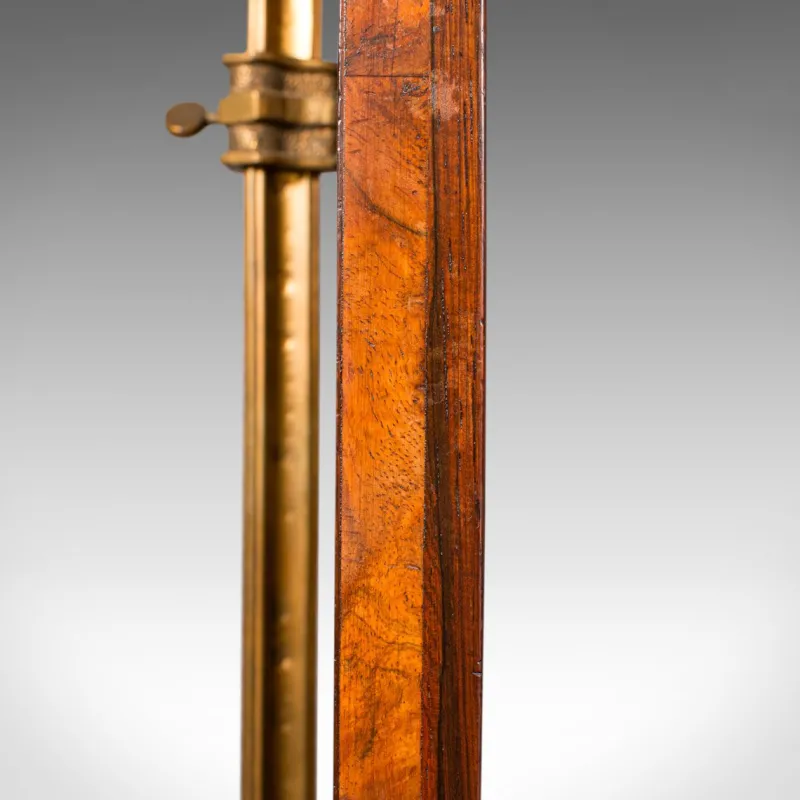 New Pamono Antique English Fireside Pole Screen, 1830s