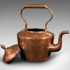 Pamono Antique English Fireside Kettle in Copper, 1880> Coffee & Tea Service