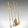 Pamono Antique English Fireside Tools in Brass, Set of 3> Fireplaces And Mantels