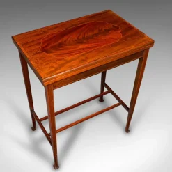 Online Pamono Antique English Fold Over Games Table in Walnut, 1890s