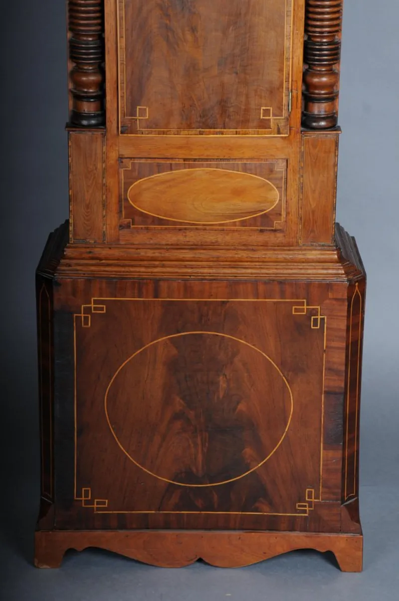New Pamono Antique English Grandfather Clock in Mahogany, 18th Century