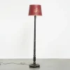 New Pamono Antique English Japanese Style Standing Lamp with Painting Work, Early 1900s