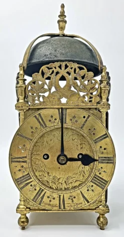 Best Pamono Antique English Lantern Clock by Ignatius Huggeford, 1685