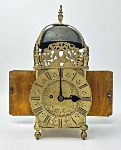 Best Pamono Antique English Lantern Clock by Ignatius Huggeford, 1685
