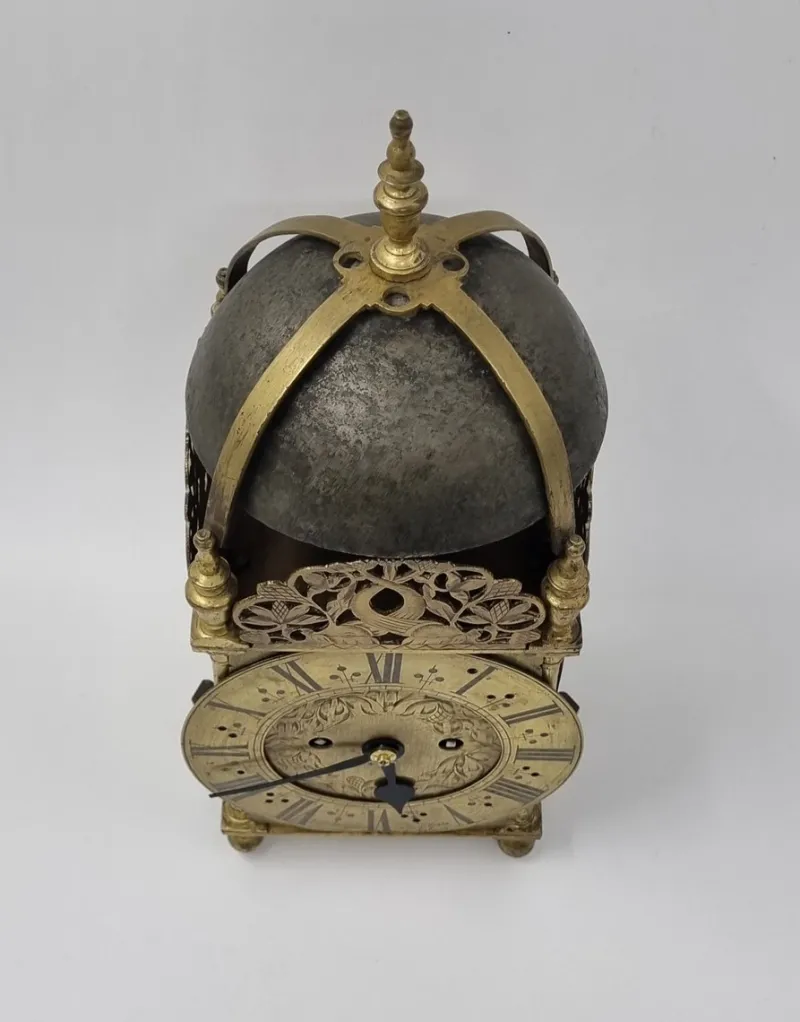 Best Pamono Antique English Lantern Clock by Ignatius Huggeford, 1685