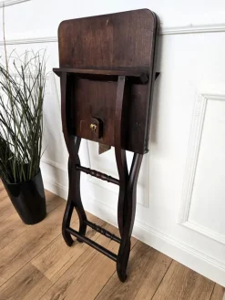 Pamono Antique English Mahogany Folding Table, 1890s><noscript><img width=