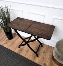 Pamono Antique English Mahogany Folding Table, 1890s><noscript><img width=