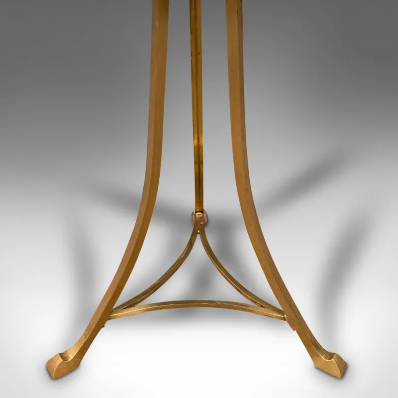 Pamono Antique English Newspaper Stand in Oak & Brass, 1900s> Magazine Racks