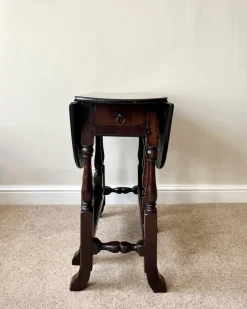 Pamono Antique English Oak Fold-Over Table, 1670s><noscript><img width=