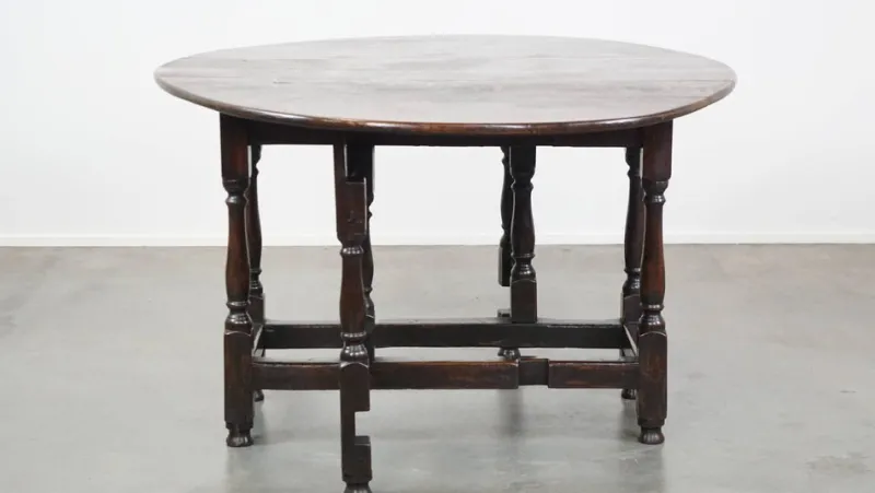 Pamono Antique English Oak Gateleg Table> Dining Tables & Sets