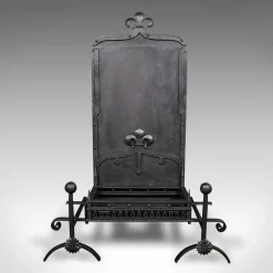 Pamono Antique English Open Hearth Fireplace, 1900, Set of 3> Fireplaces And Mantels