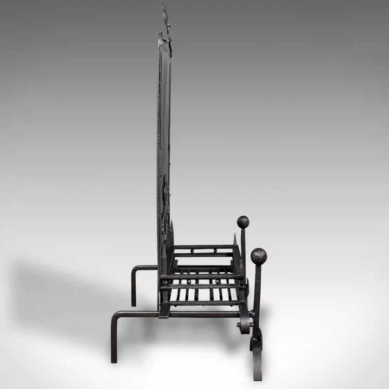 Pamono Antique English Open Hearth Fireplace, 1900, Set of 3> Fireplaces And Mantels