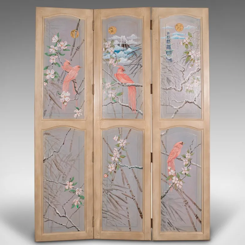 Online Pamono Antique English Privacy Screen Room Divider, 1890s