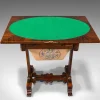 Pamono Antique English Regency Rosewood Fold Over Games Table, 1820s> Game Tables