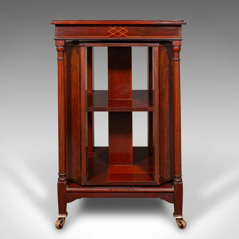 Online Pamono Antique English Rotary Bookcase, 1910