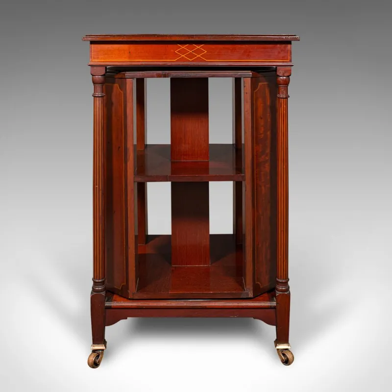 Online Pamono Antique English Rotary Bookcase, 1910