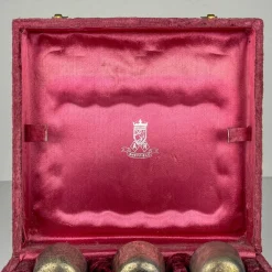 Pamono Antique English Silver Plated Glasses and Tray, 1890s, Set of 8> Serving Dishes