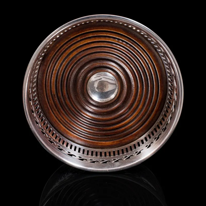 Pamono Antique English Silver Plated Wine Coaster or Bottle Stand from Harrods London, 1920> Bottles, Carafes & Jugs