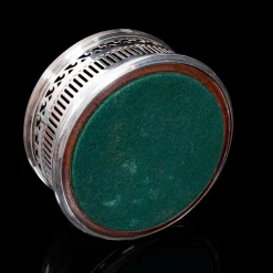 Pamono Antique English Silver Plated Wine Coaster or Bottle Stand from Harrods London, 1920><noscript><img width=