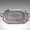 Online Pamono Antique English Silver Plated Presentation Serving Tray, 1890s