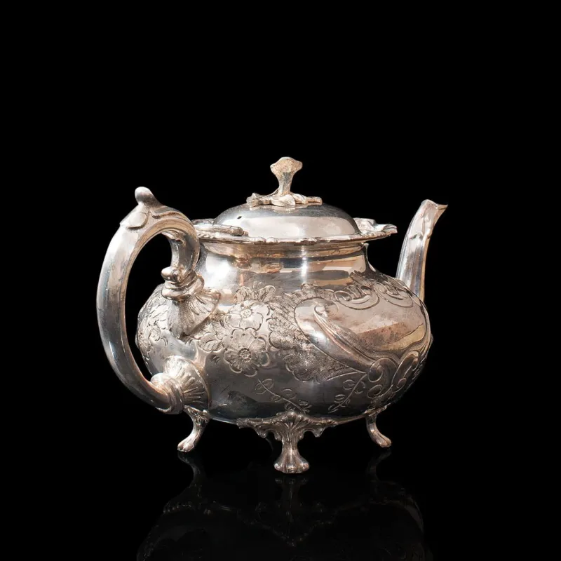 Discount Pamono Antique English Silver-Plated Tea Service, 1900s, Set of 4