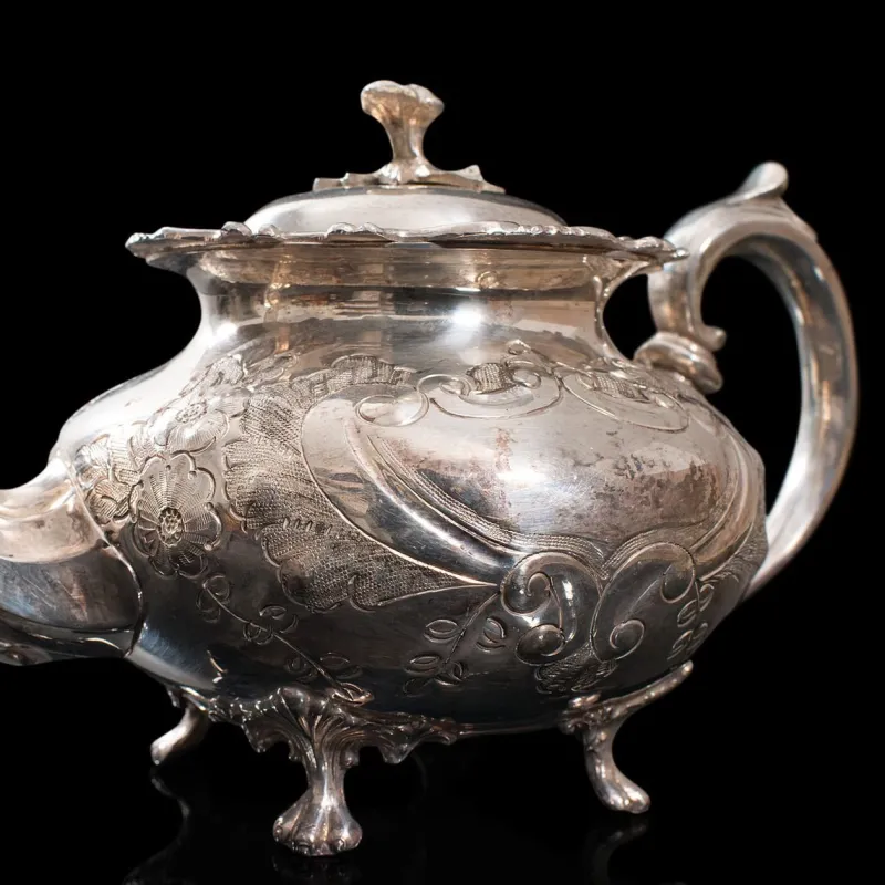 Discount Pamono Antique English Silver-Plated Tea Service, 1900s, Set of 4